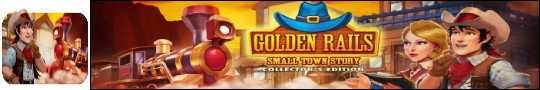 Logo gry Golden Rails: Small Town Story. Collector's Edition